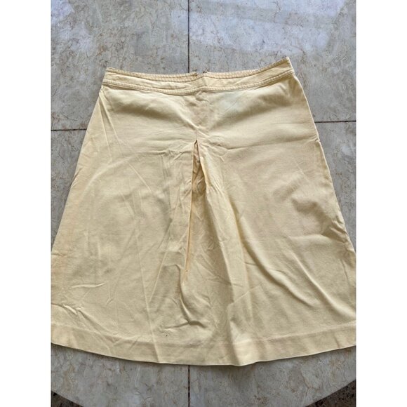 Vintage Style Beige A-Line Skirt With Pleated Back Detail & Button Accents size - Picture 1 of 5